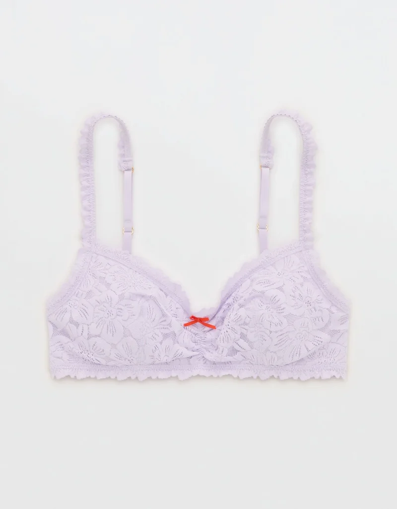 Aerie  Show Off Rosey Lace Padded Plunge Bralette for Women | Best Price UAE